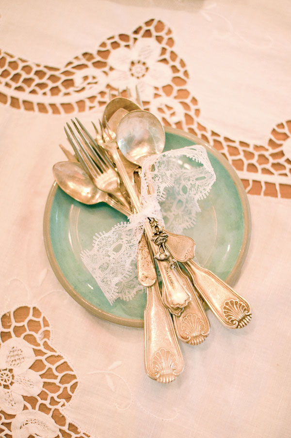 Mix Matched Plates, Vintage Lace, Open Frames & Door Knobs Make This Victorian Inspired Styled Shoot