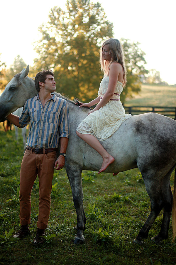 An Early Morning Dream Engagement Session Filled With Ponies, Cool Water & Love