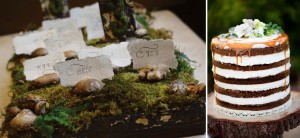 Moss World Escort Card Holders Rustic Layer Cake No Icing