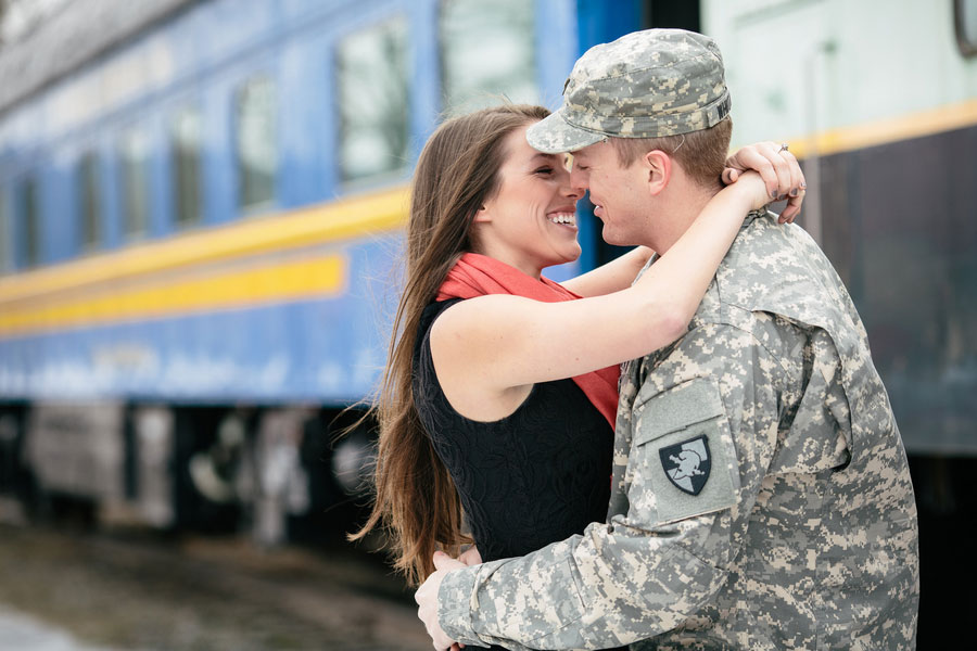 Rustic Patriotic Love Dressed In Military Fatigues And Smiles For Days