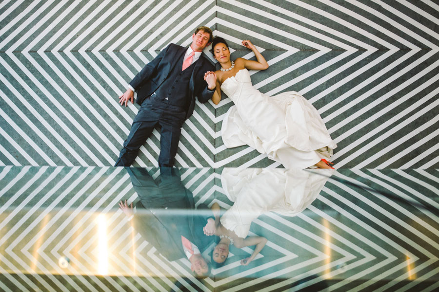 Sleek Modern Wedding At Cam Raleigh With Chevron Dreams In Coral & Gray