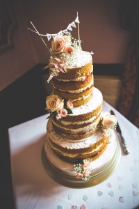 Rustic Vintage Naked Wedding Cake