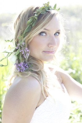 Lilac Floral Crown Lauren Albanese Photography via Fly Away Bride