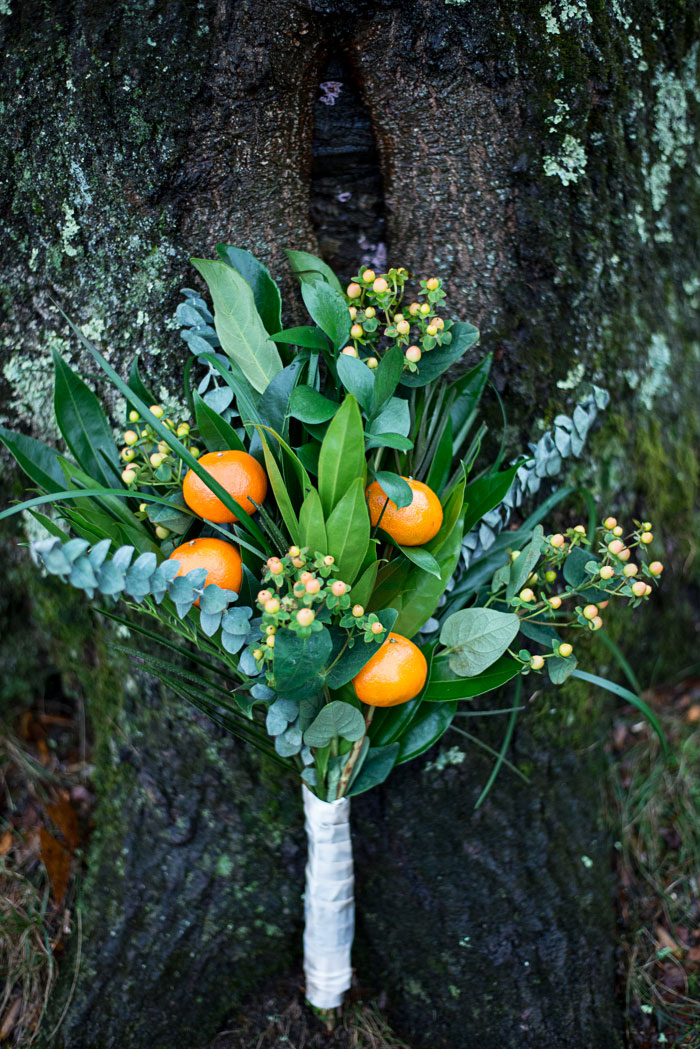 Rustic Glam Winter Wedding Infused With Oranges & Sprigs Of Evergreen