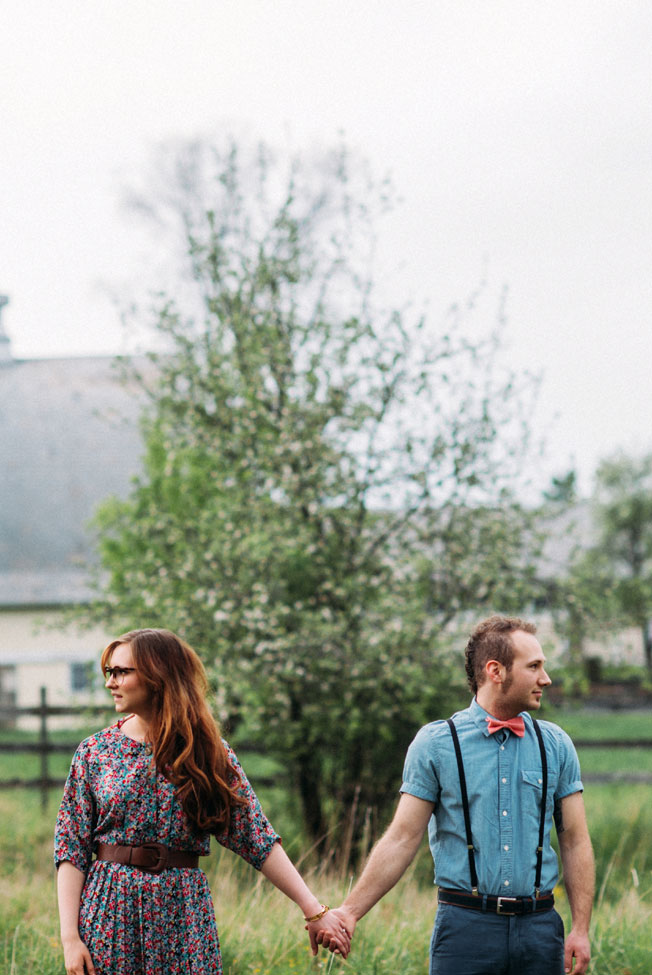 Hipster Vibed Pasture Engagement Session With An Indie Twist