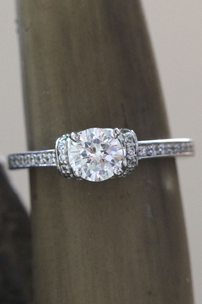 Encrusted Curve Set Diamond Engagement Ring Fascinating Diamonds | Storyboard Wedding