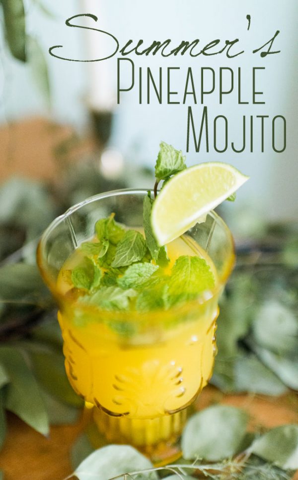 Pineapple Mojito Summer Cocktail Lauren W Photography