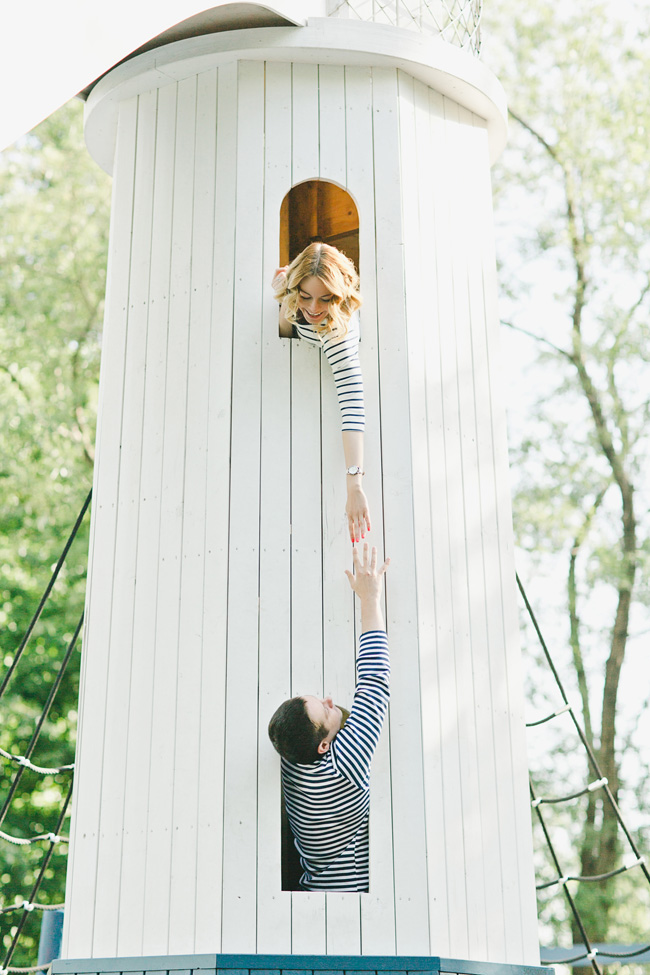 Nautical Infused Whimsical Engagement Session With Sailor Flavor