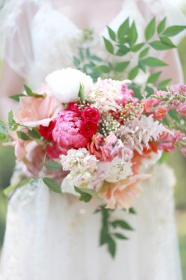 Pink red accent bouquet Simply Bloom Photography