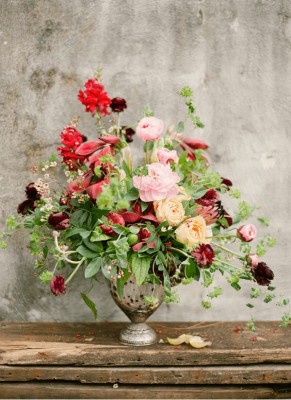 Rustic abstract mixed red flowers bouquet kt merry photography