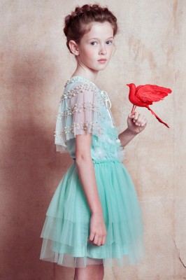 Tutu du Monde Flight of Fancy Turquoise Flower Girl Dress