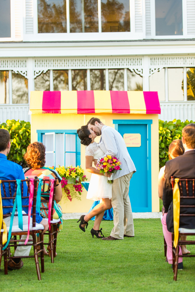 Colorful Florida Wedding At A Pop-Up Soda Shoppe