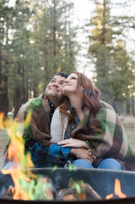 Outdoor Summer California Camping Engagement Session