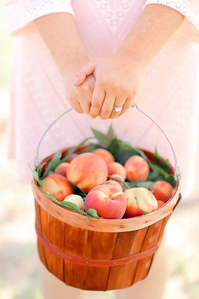 Sweet Summer Peach Orchard Engagement At The Venue At Orchard Farms In Texas