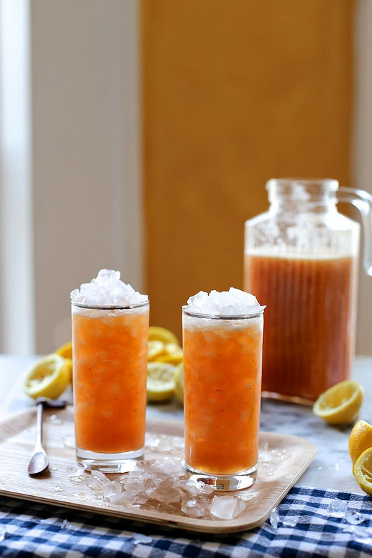 Peach and Cardamom Lemonade