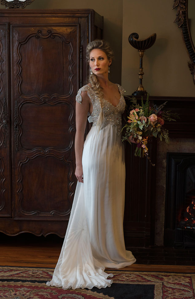 Elegantly Moody Classic Vintage Bridals At Biltmore Village Inn