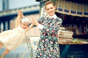Sasha Pivovarova and daughter Mia Isis by Boo George for Vogue H