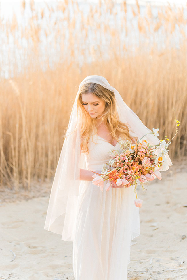 Sun-drenched Fall Bohemian Bridal Style On The Chesapeake Bay
