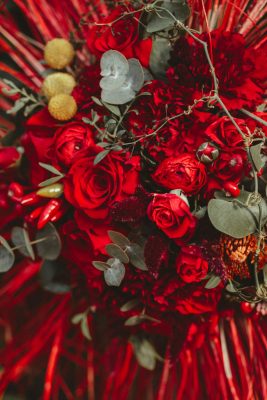 Poinsettia Farm Red Essence Spanish Wedding Eclectic Detailing