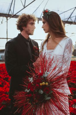 Poinsettia Farm Red Essence Spanish Wedding Eclectic Detailing