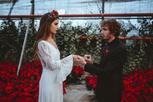 Poinsettia Farm Red Essence Spanish Wedding Eclectic Detailing
