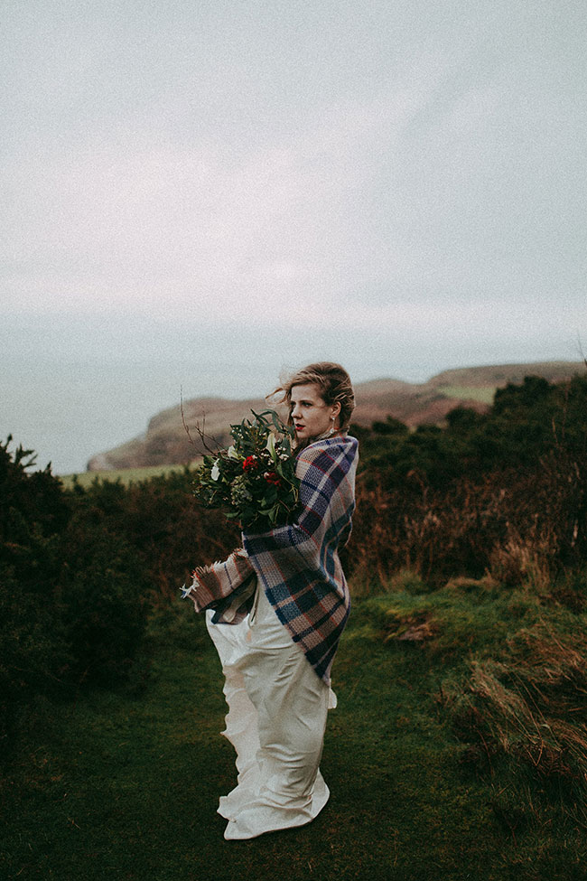 North Wales Great Orme Stormy Wintry UK Wedding