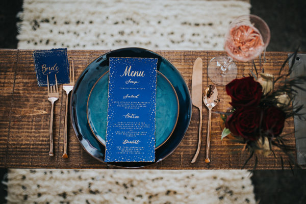 Deep Blue Out of this World Wedding Inspiration Rebecca Rizzo03