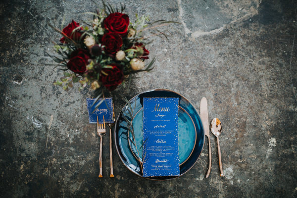 Deep Blue Out of this World Wedding Inspiration Rebecca Rizzo09
