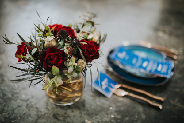 Deep Blue Out of this World Wedding Inspiration Rebecca Rizzo35