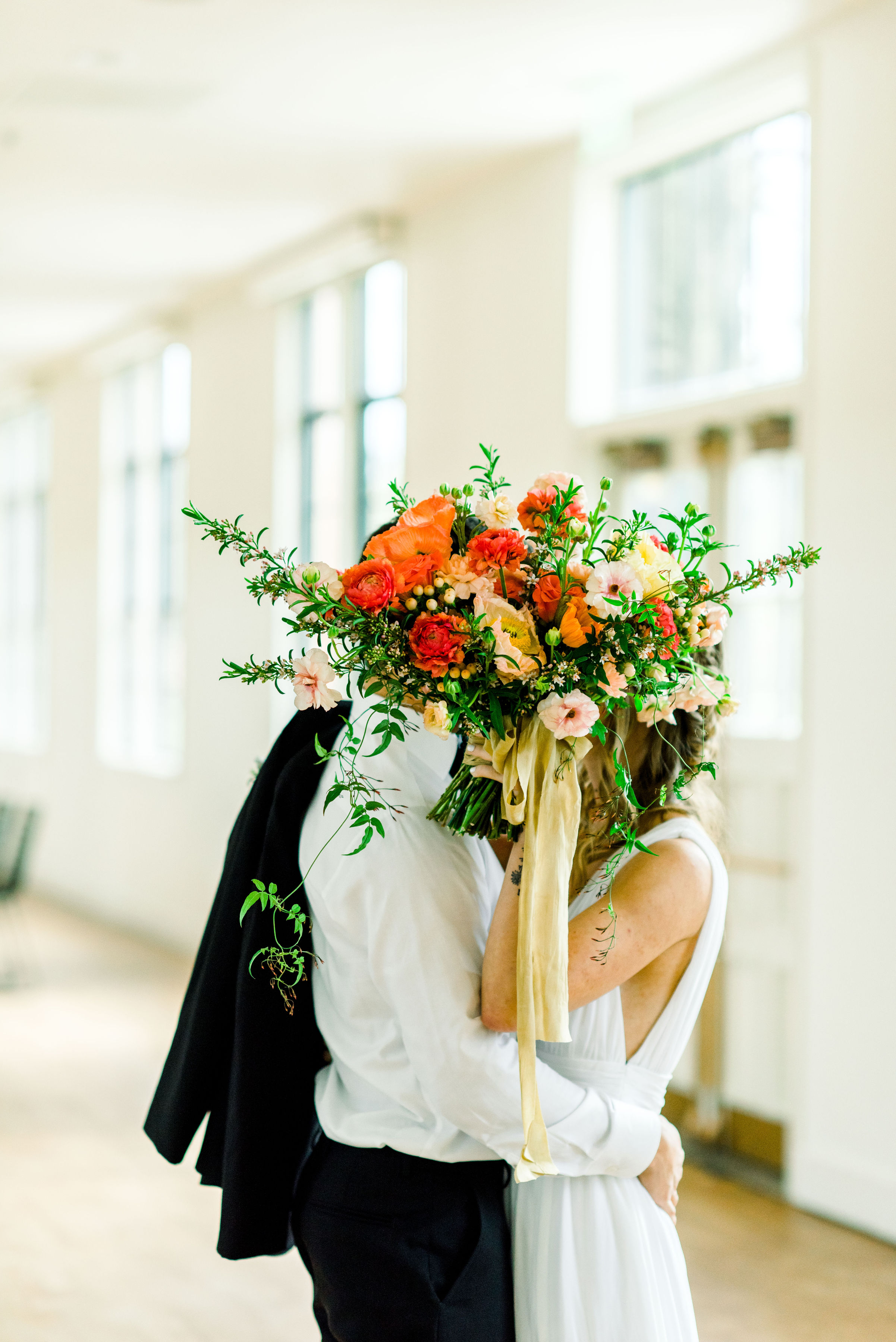 Spring Industrial Wedding Inspiration with Bold Colors