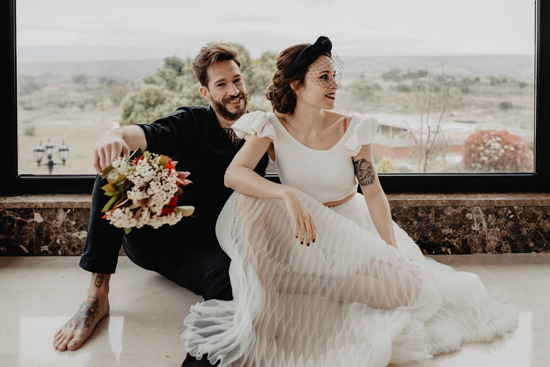 Edgy and Vibrant Elopement Inspiration in Spain