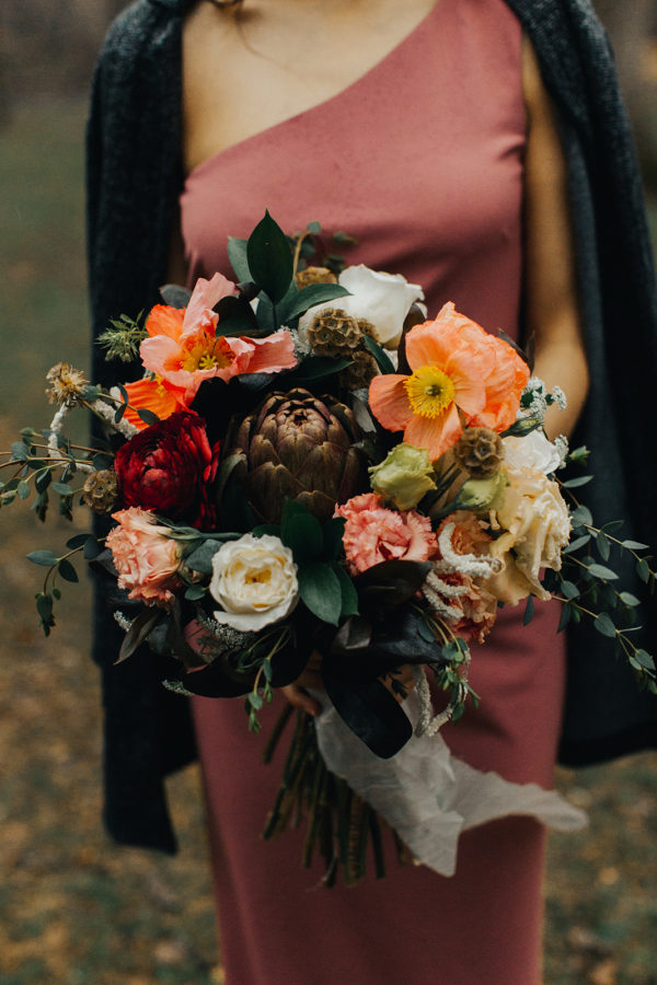 Red and Orange Wedding Bouquets