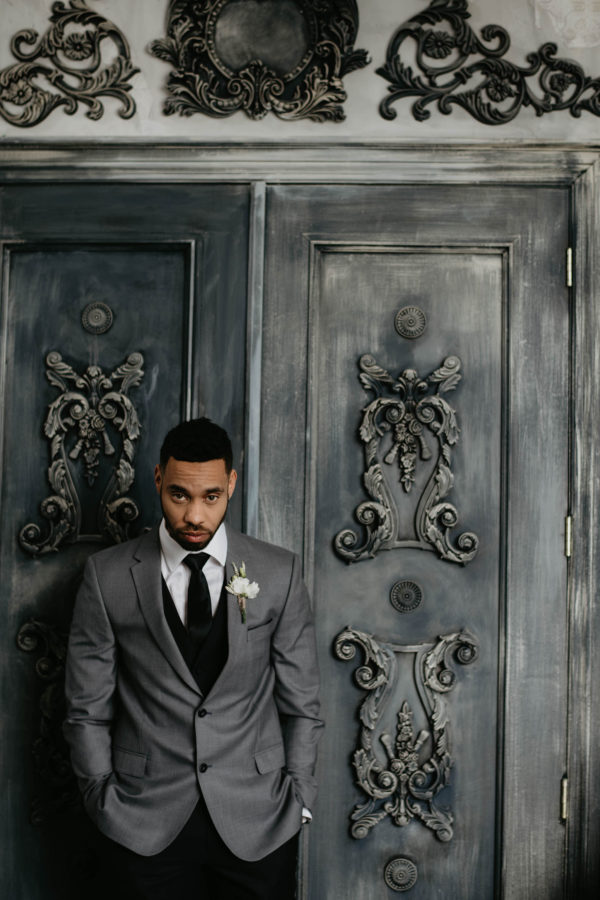 Grooms in Gray Suits