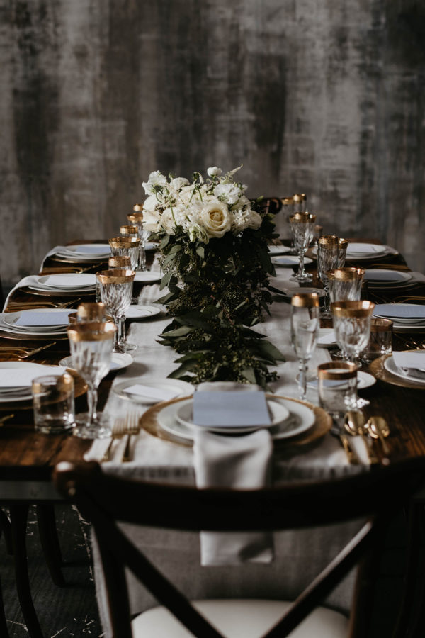 Moody Gray and Soft Blue Wedding Inspiration Scarlet ONeill11