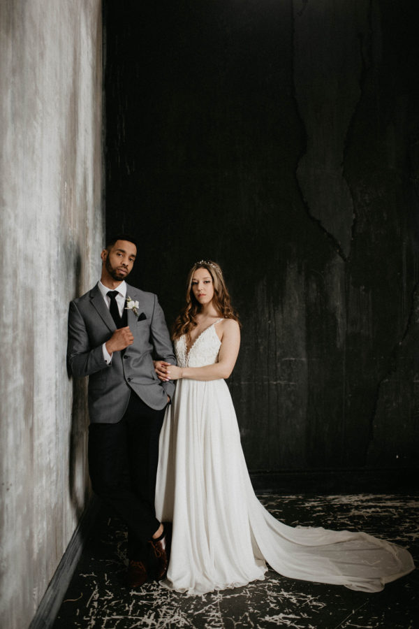 Moody Gray and Soft Blue Wedding Inspiration Scarlet ONeill29
