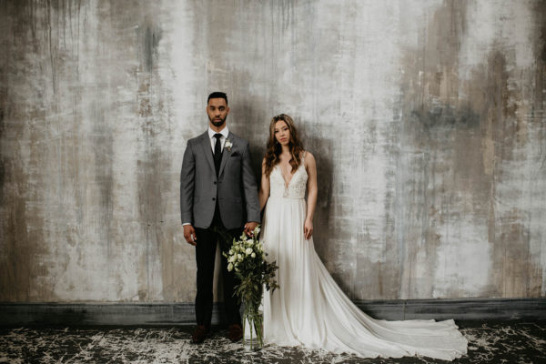 Moody Gray and Soft Blue Wedding Inspiration Scarlet ONeill34