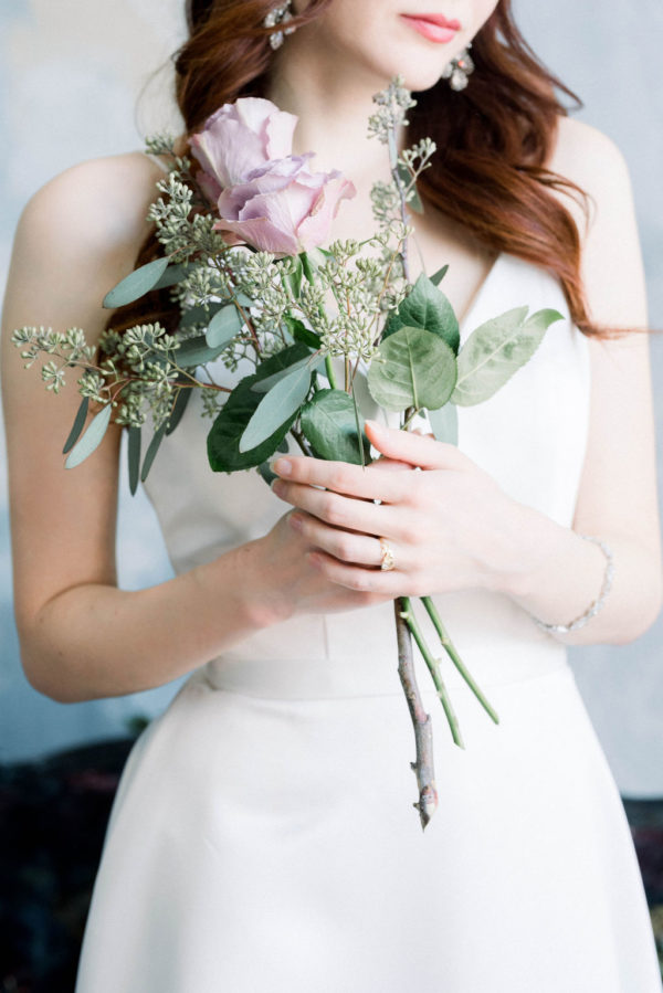 Elegant Lavender Ballet Bridal Session Wreath and Rose Photography03