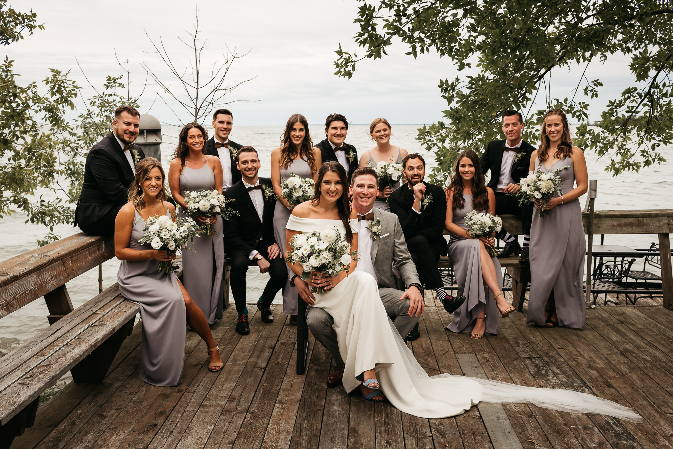 Canadian Winery Wedding on the Dock